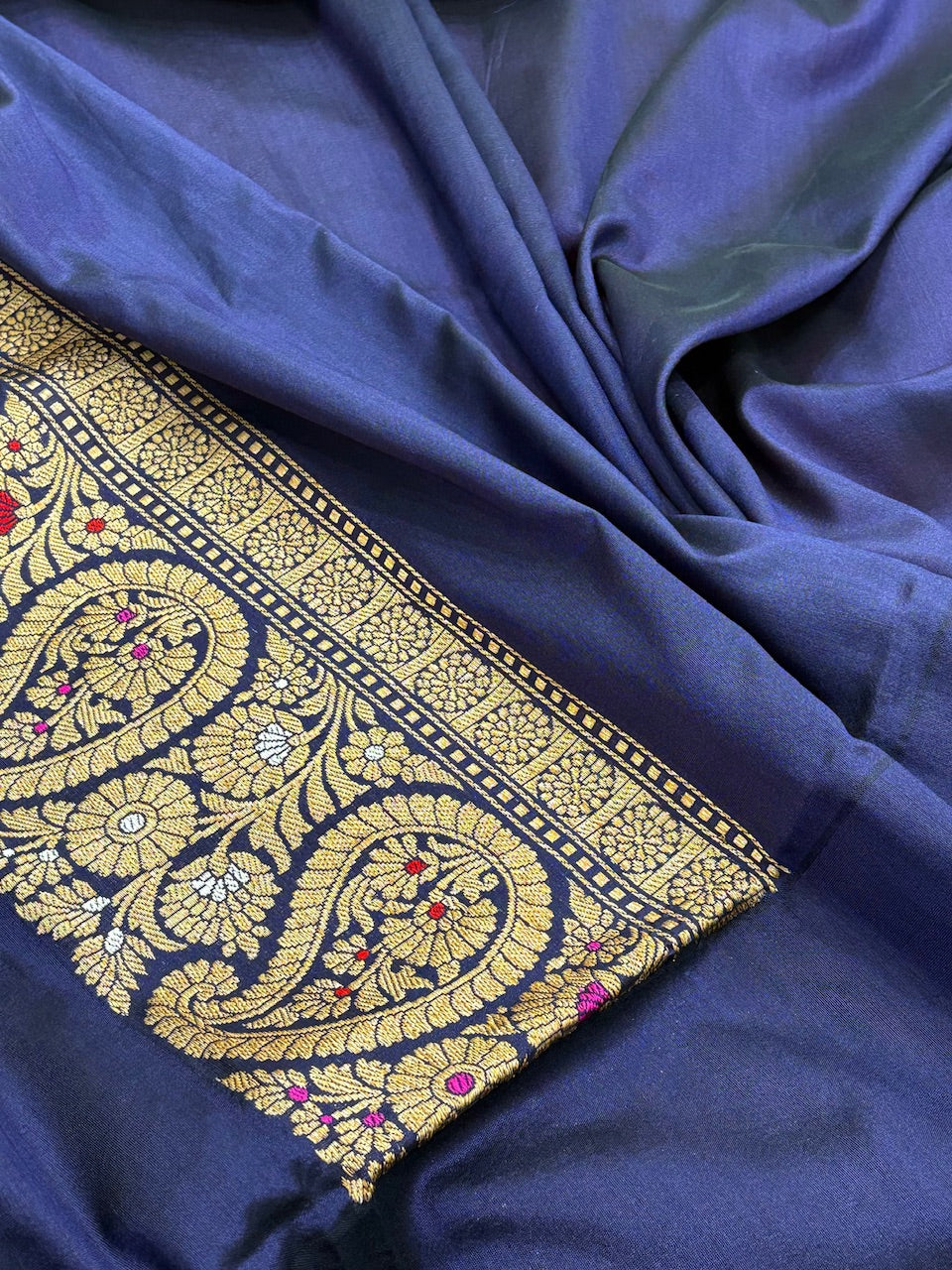 Red Banarasi Pure Katan Silk Handwoven Saree