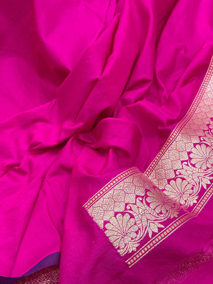 Pink Pure Banarasi Kimkhaab Handwoven Saree