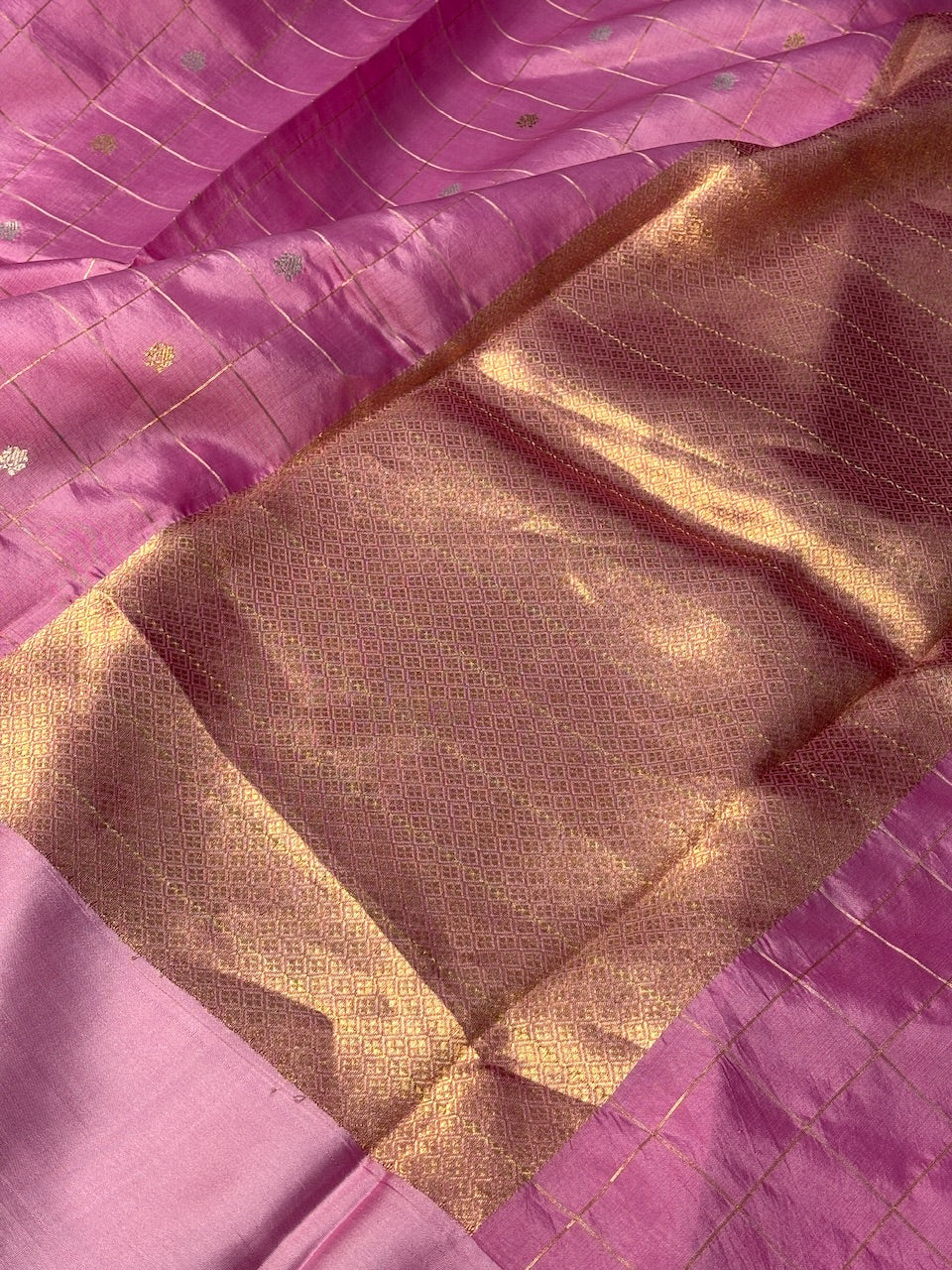Pink Mango Katan Banarasi Silk Handwoven Saree