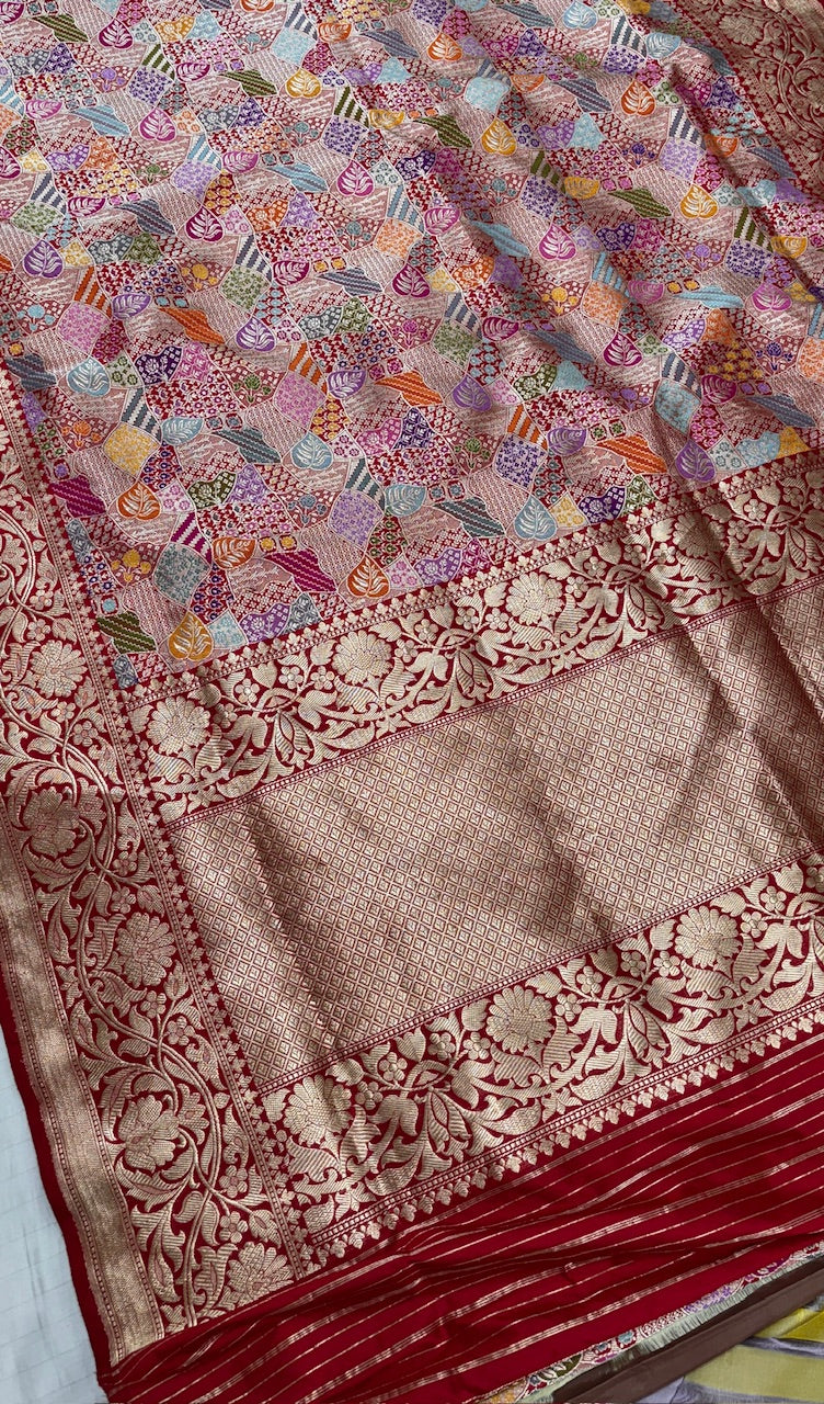 Premium Red Pure Banarasi Katan Silk Saree