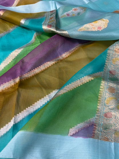 Rangkaat Banarasi Kora Silk Handwoven Saree