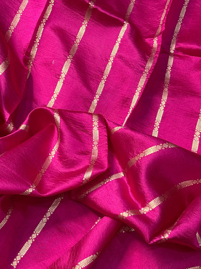 Rani Pink Mango Katan Banarasi Silk Handwoven Saree