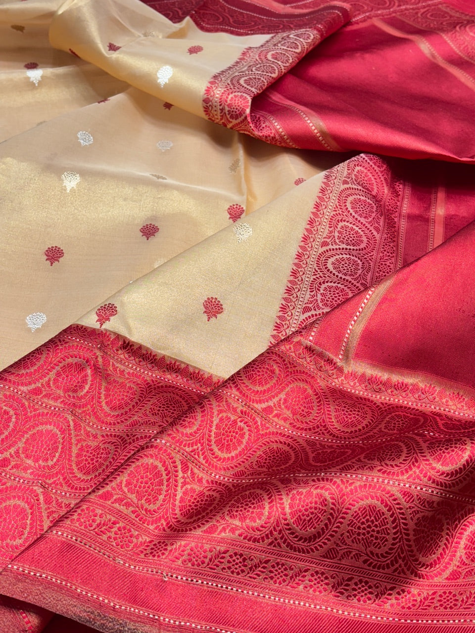 Golden Tissue Banarasi Silk Handwoven Saree