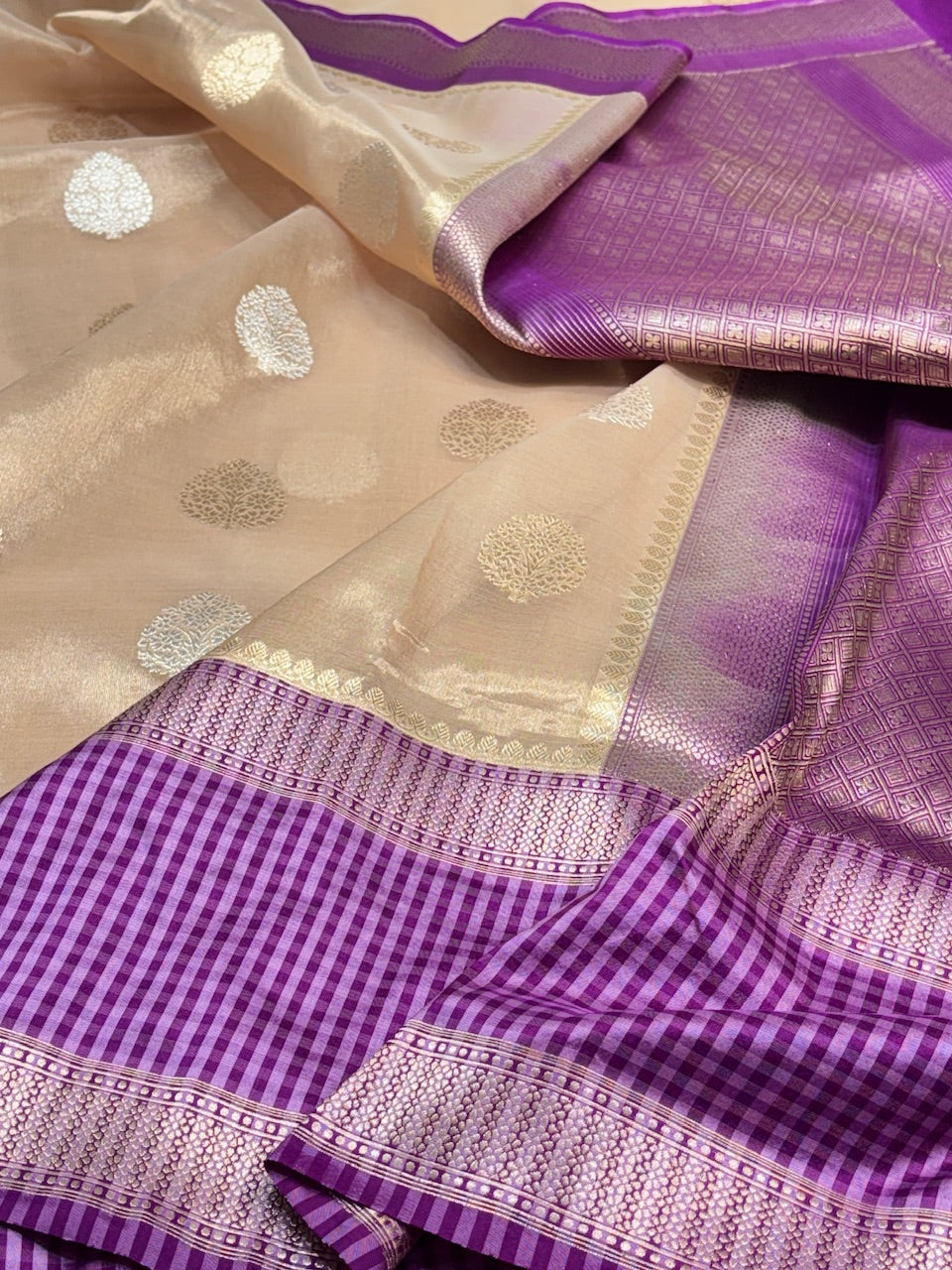 Champion Tissue Banarasi Silk Handwoven Saree