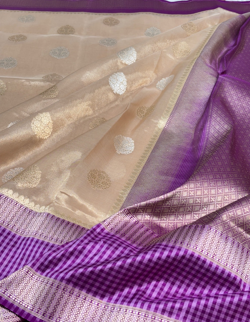 Champion Tissue Banarasi Silk Handwoven Saree