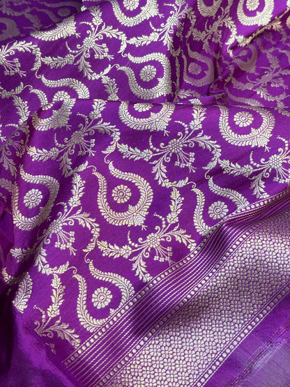 Champion Tissue Banarasi Silk Handwoven Saree