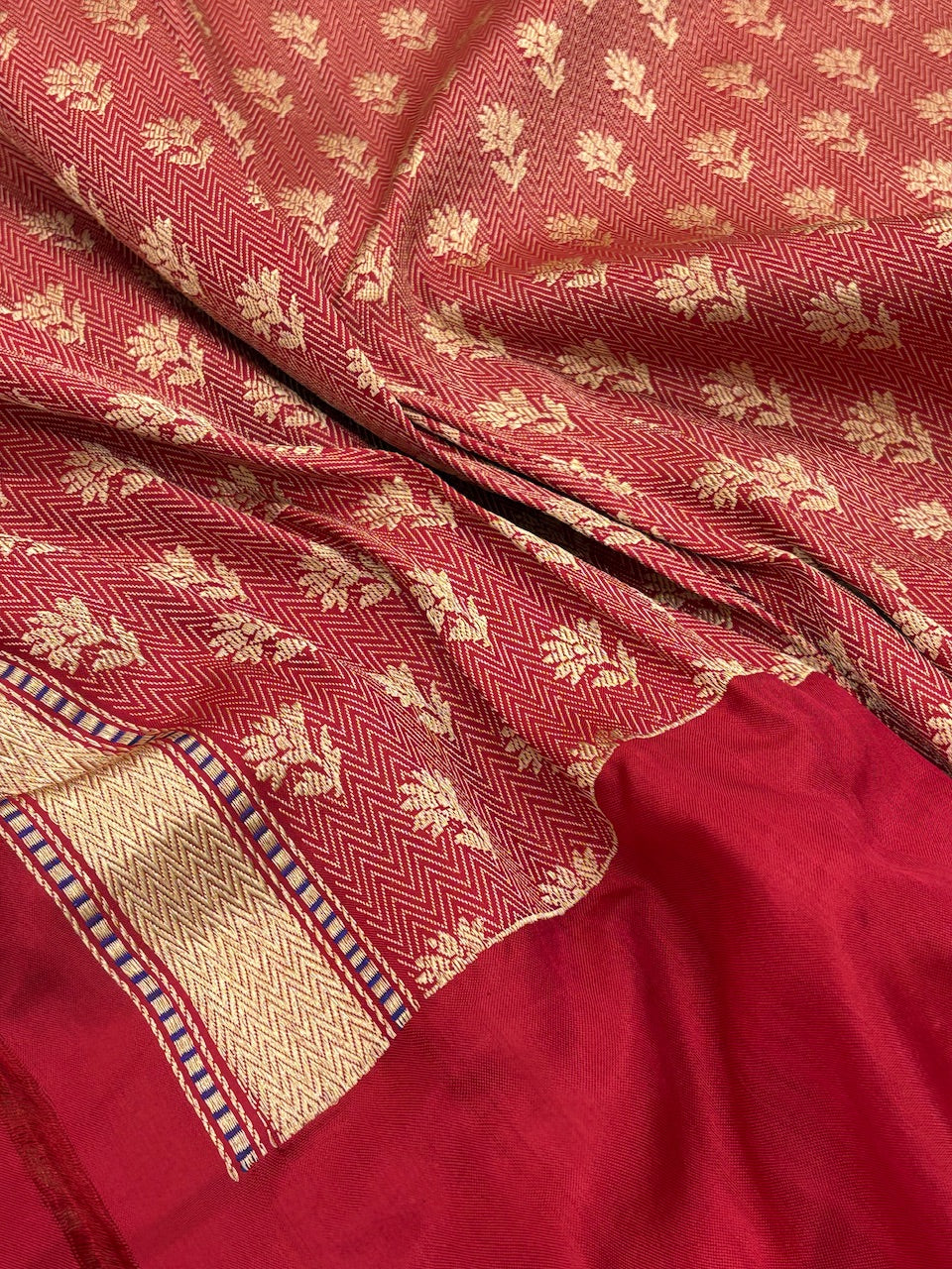 Blue Pure Banarasi Ektara  Silk Handwoven Saree