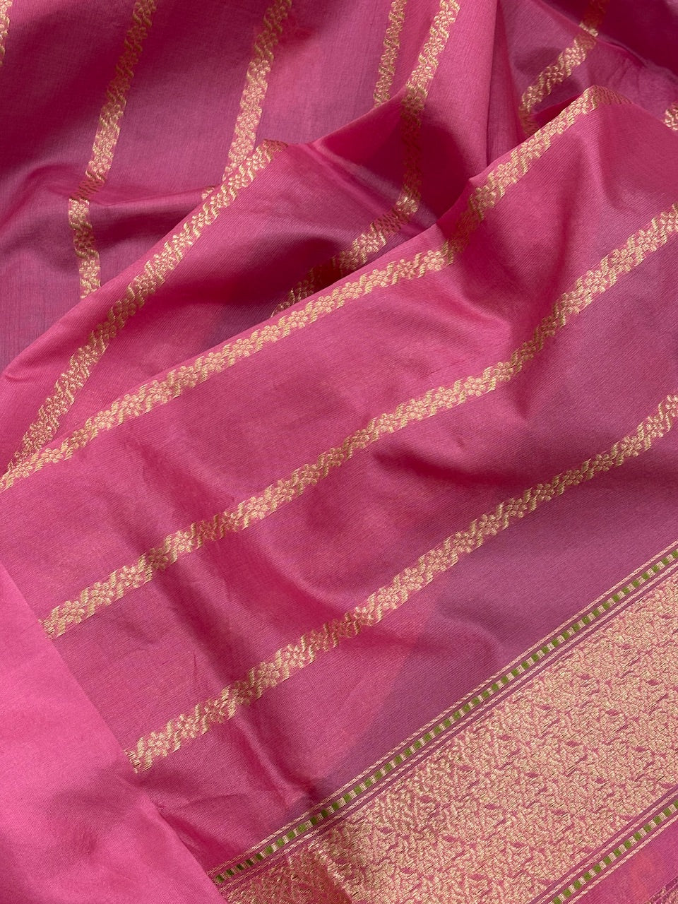 Ash Grey Banarasi Kora Silk Handwoven Saree