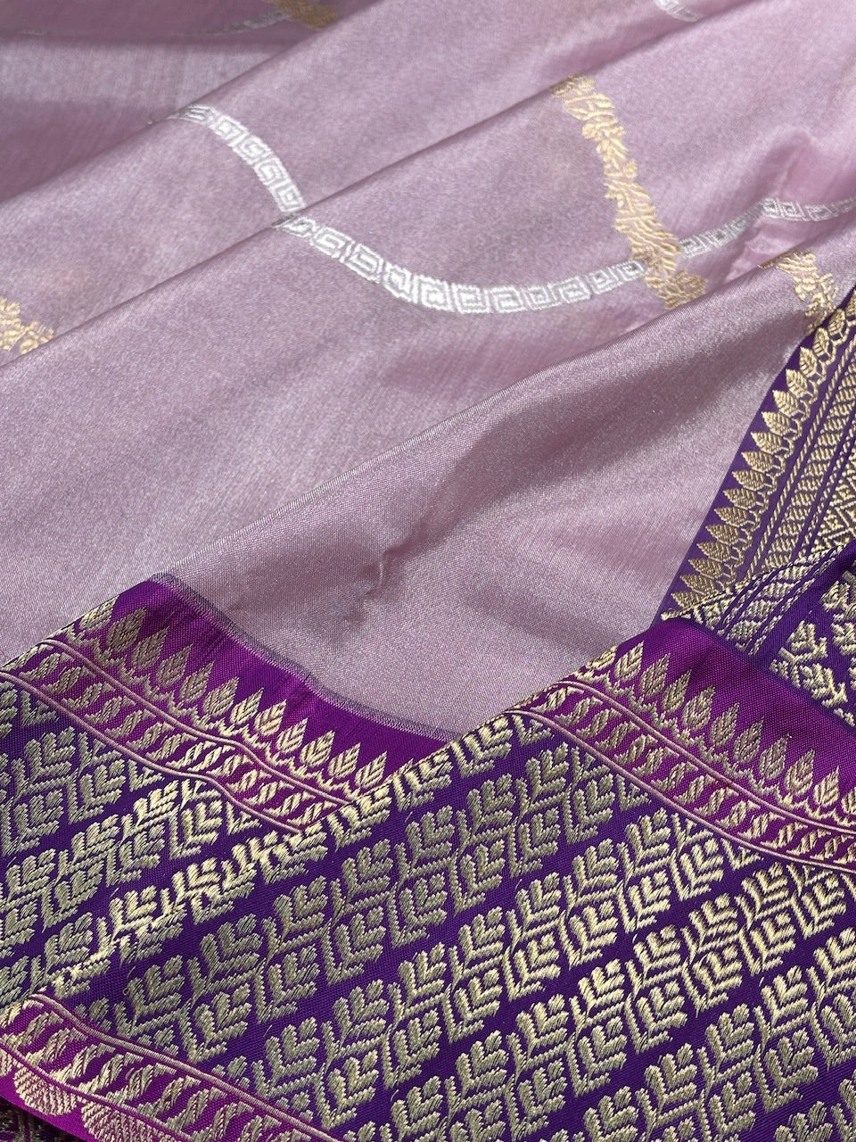 Pink Tissue Banarasi Silk Handwoven Saree