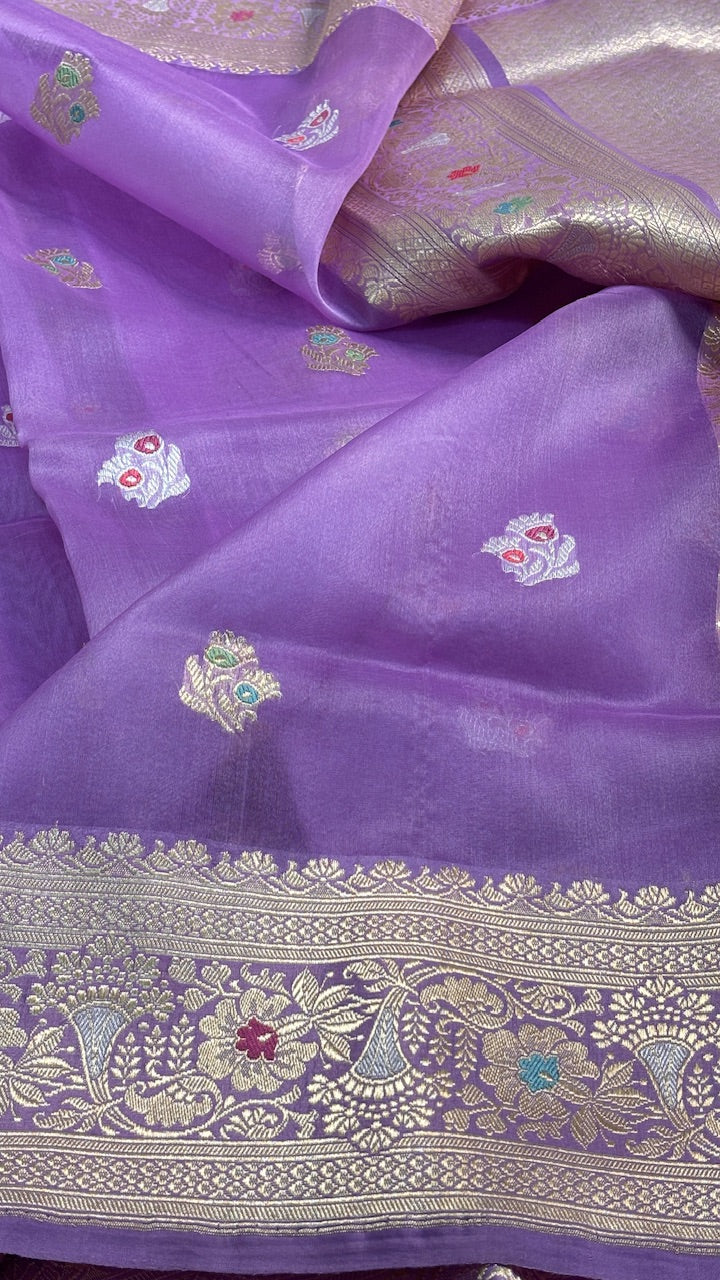 Pure Kora Organza  Silk Saree