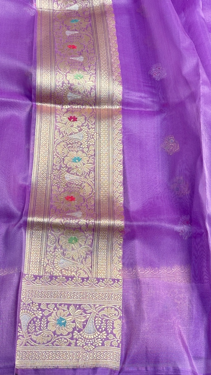 Pure Kora Organza  Silk Saree