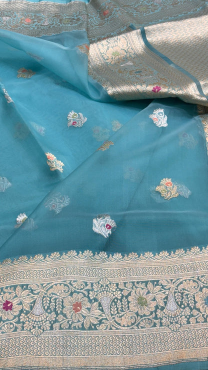 Pure Kora Organza  Silk Saree