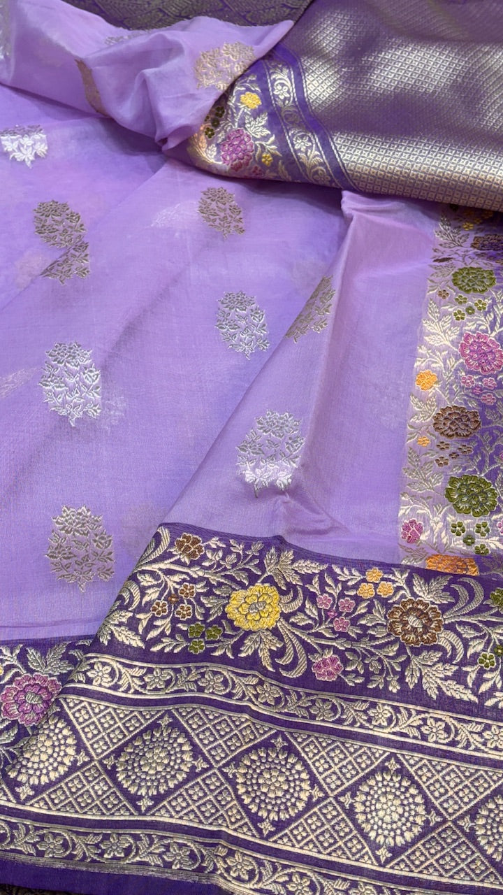 Pure Kora Organza  Silk Saree