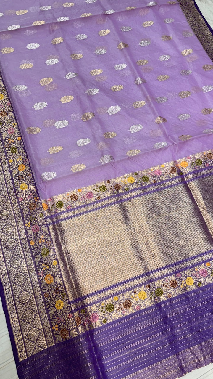 Pure Kora Organza  Silk Saree