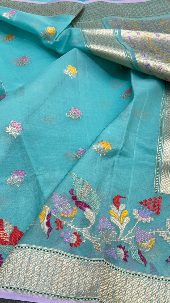 Pure Kora Organza  Silk Saree