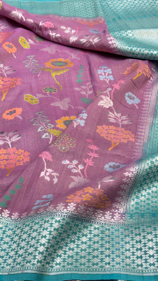 Banarasi Pure Tussar Georgette Silk Saree