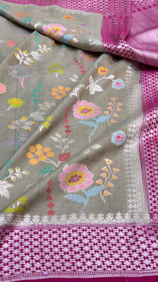 Banarasi Pure Tussar Georgette Silk Saree