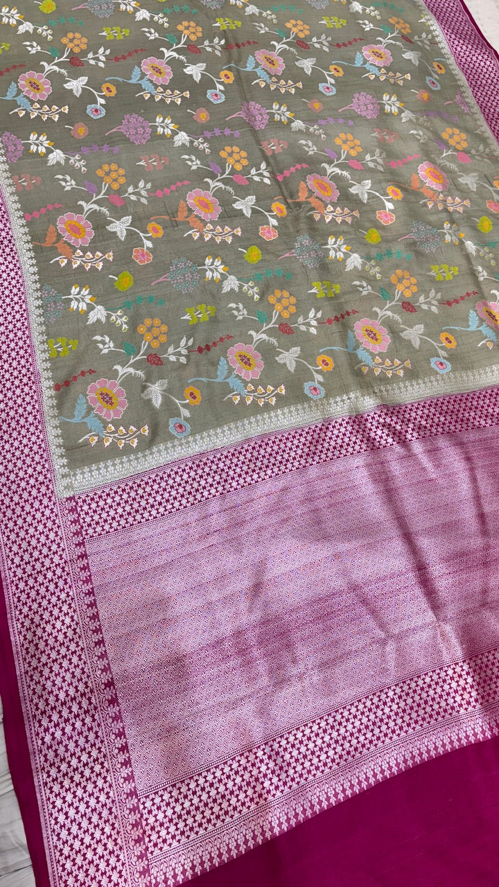 Banarasi Pure Tussar Georgette Silk Saree