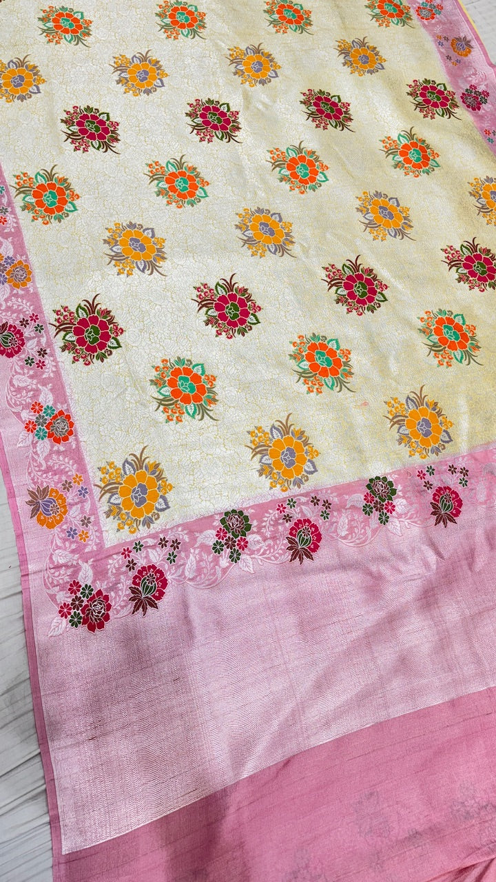 Banarasi Pure Tussar Georgette Silk Saree
