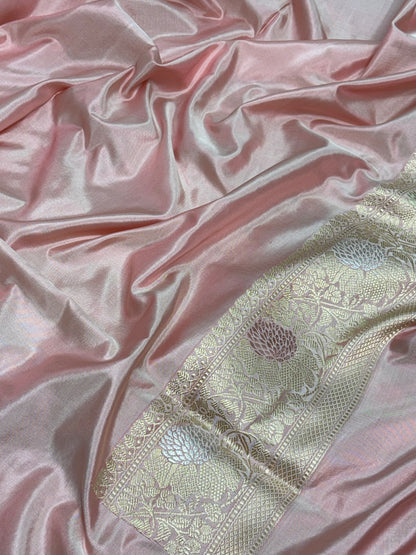 Pastel Multicolor Handwoven Pure Banarasi Katan Silk Saree