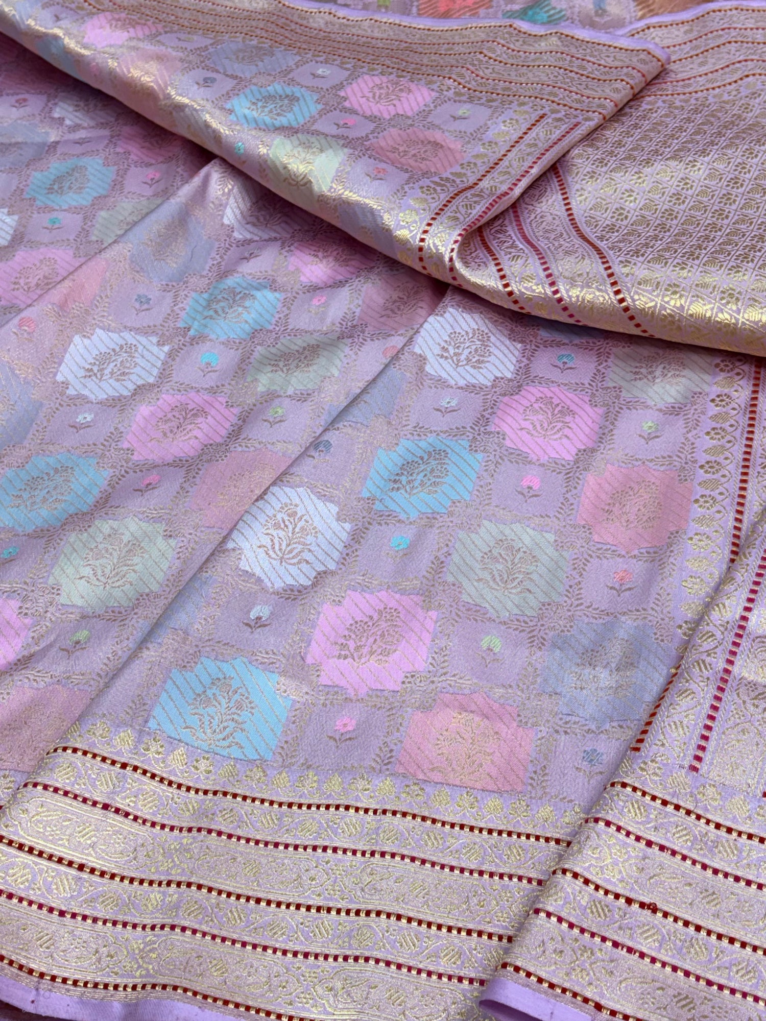 Banarasi Handwoven Pure Katan Silk Rangkaat Saree