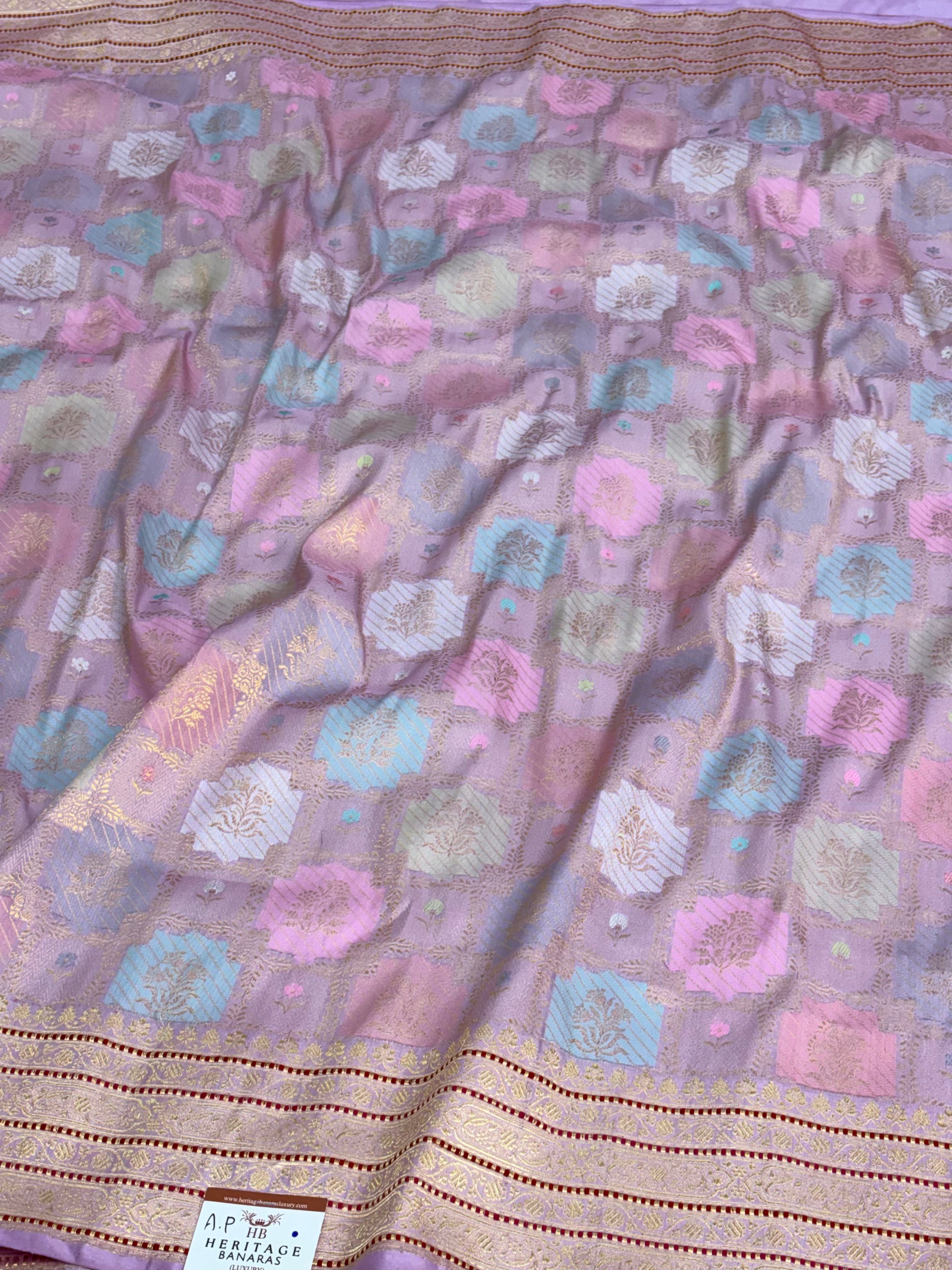 Banarasi Handwoven Pure Katan Silk Rangkaat Saree