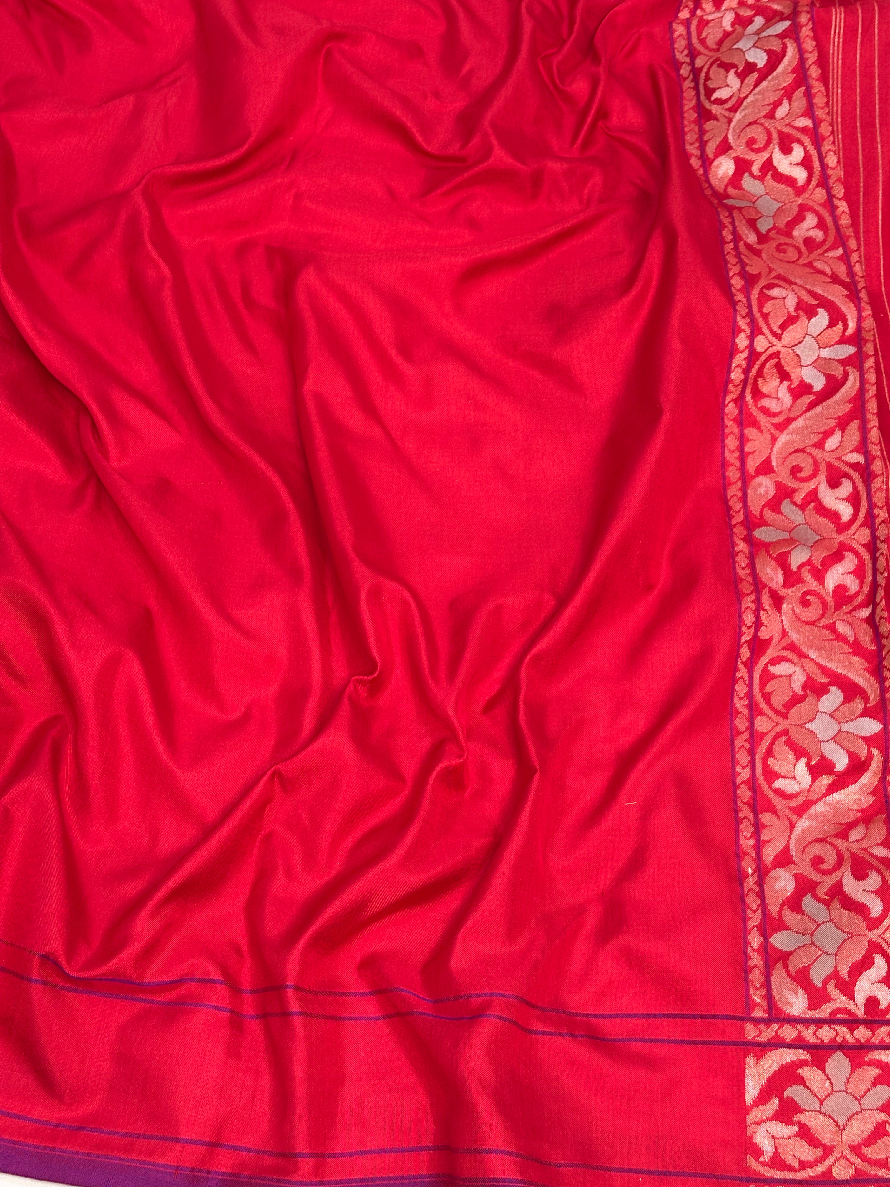 Pink Banarasi Pure Katan Silk Iktara Tilfi Meenakari Jamdani Saree