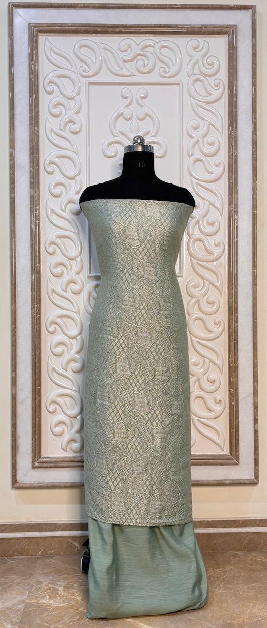Pastel Green Chiffon-Georgette Suit