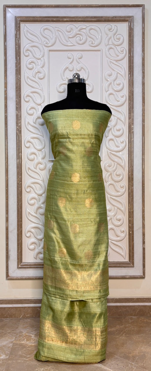 Mustard Yellow Raw Mango Silk Suit