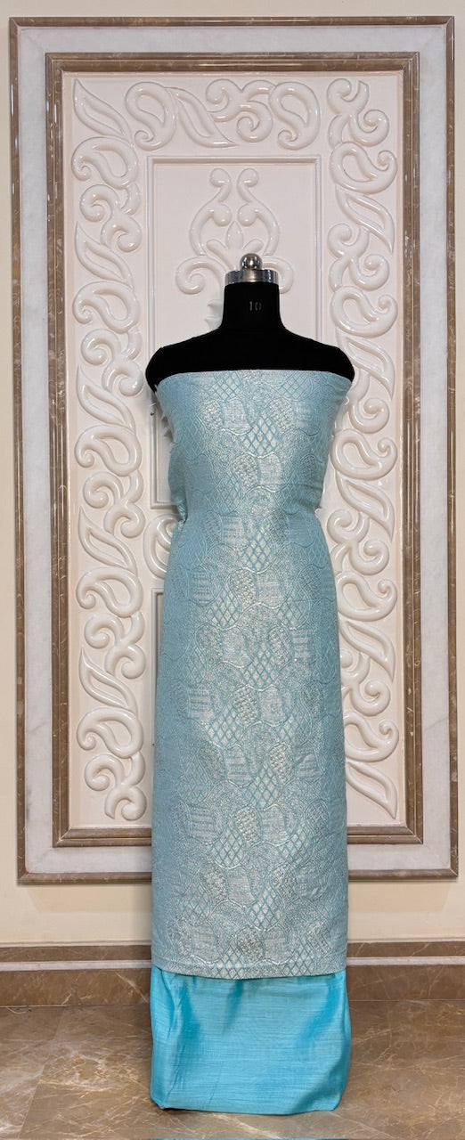 Sky Blue Chiffon-Georgette Suit