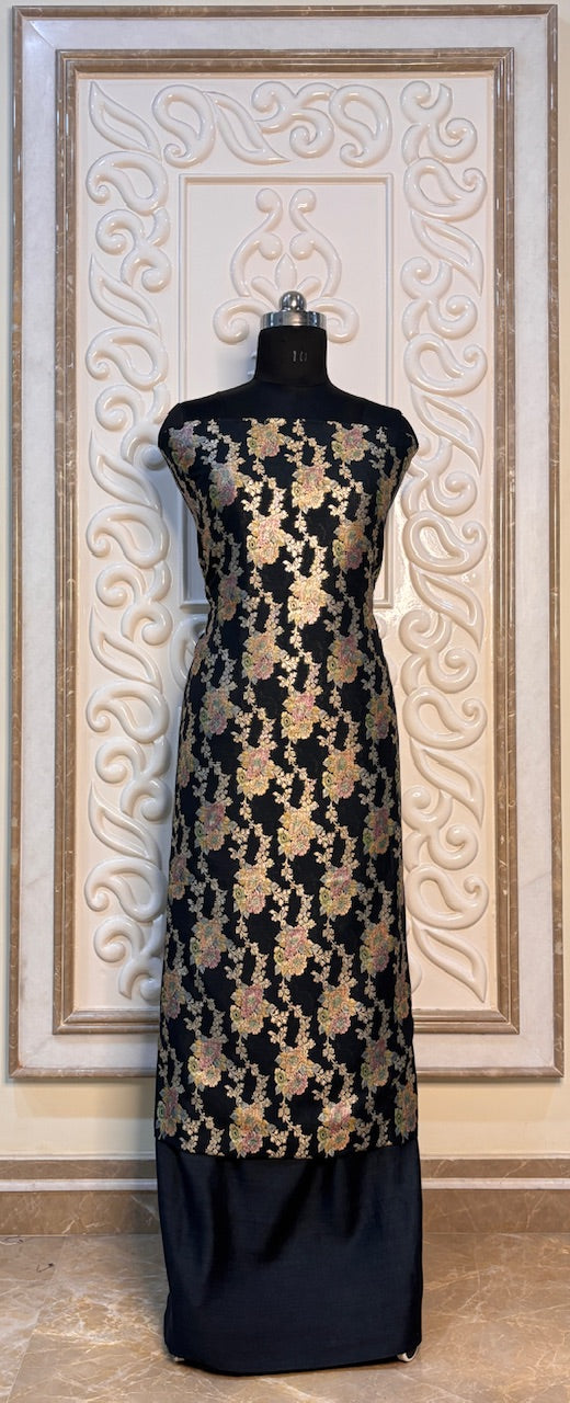 Black Tussar Georgette Suit