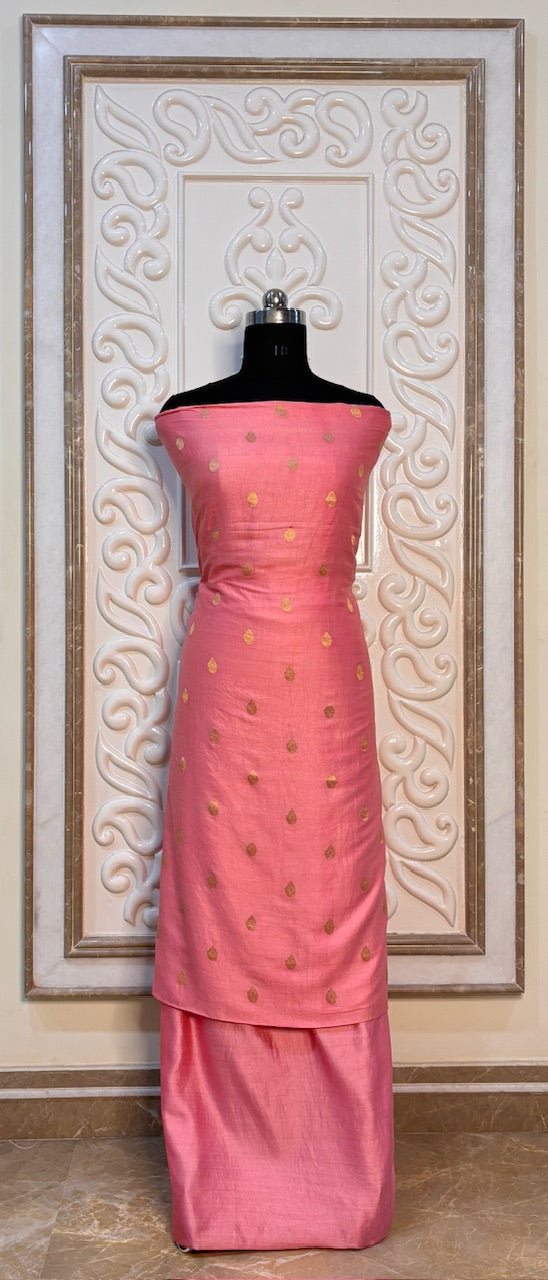 Pink Banarasi Katan Silk Suit
