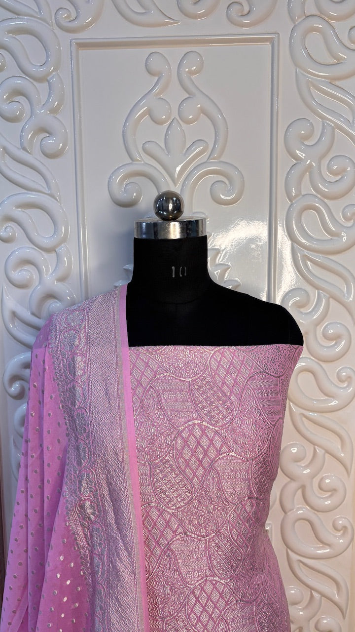 Pink Chiffon Georgette Suit