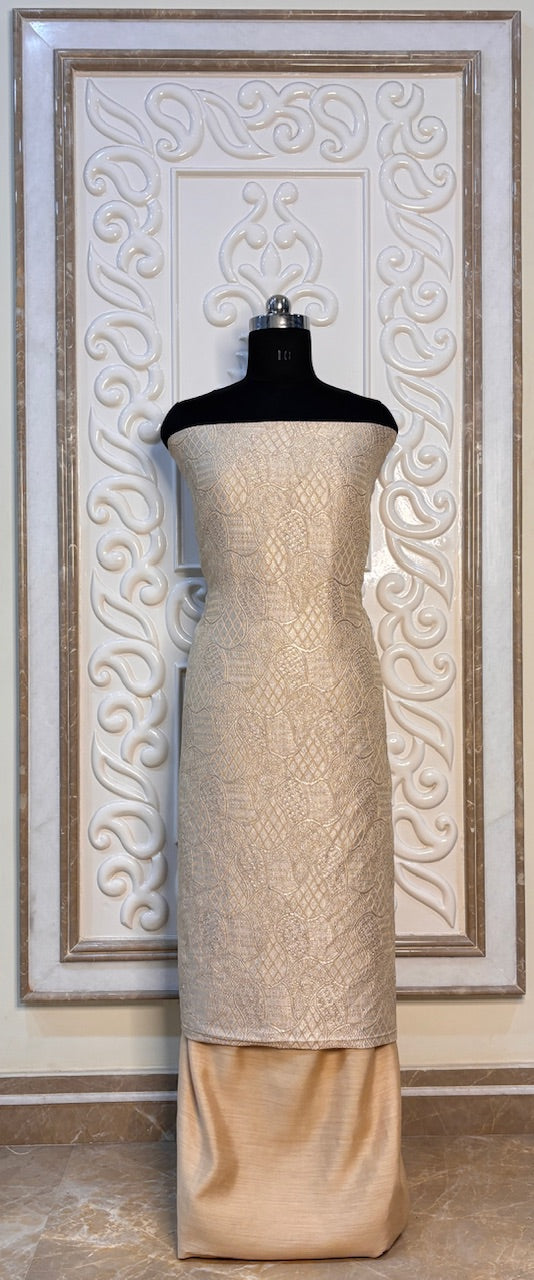 Golden-Brown Chiffon Georgette Suit
