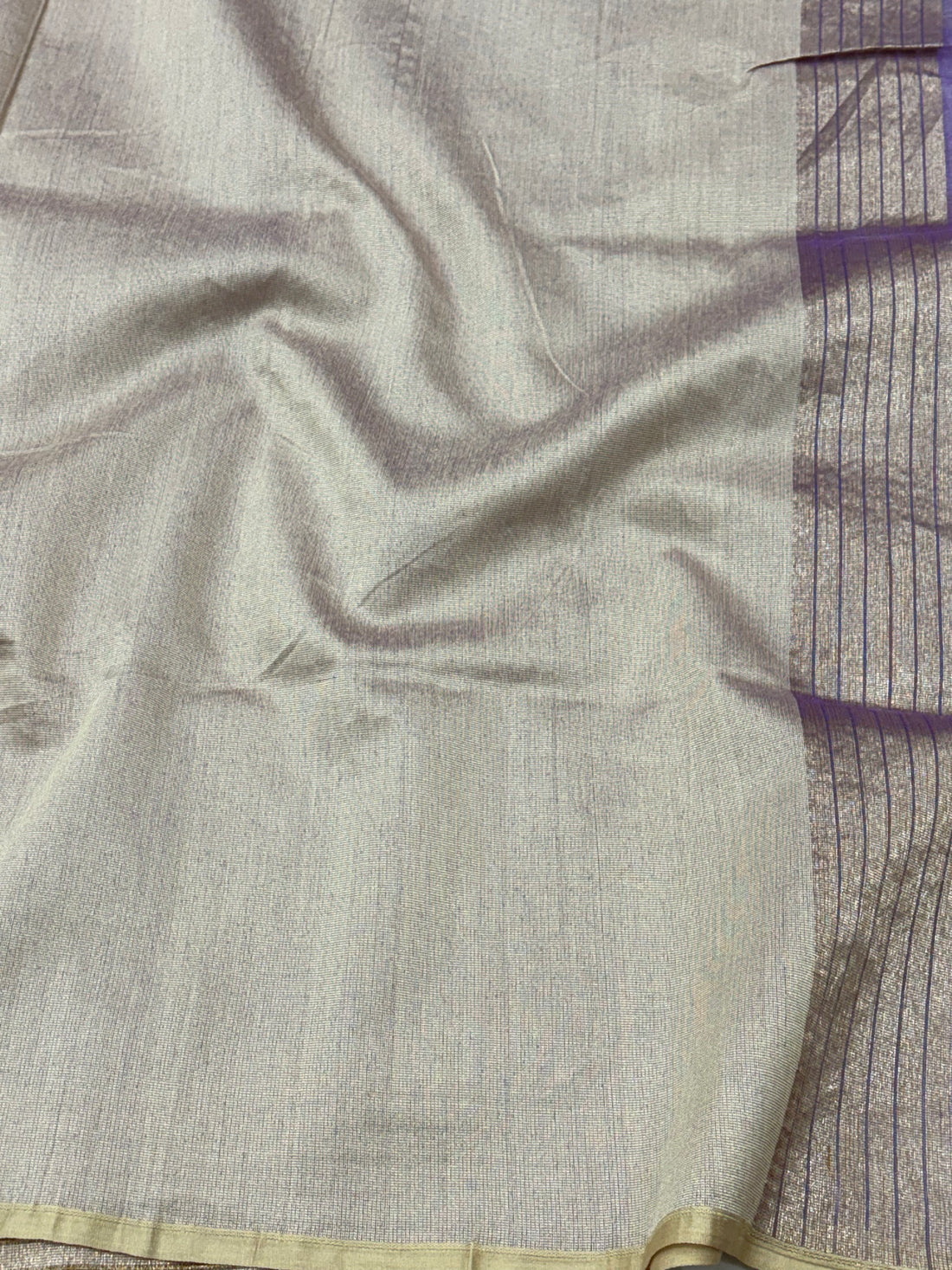 Lavender Pure Tissue Banarasi Saree with Jamdani Boota