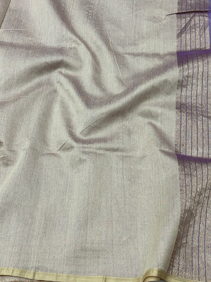 Lavender Pure Tissue Banarasi Saree with Jamdani Boota