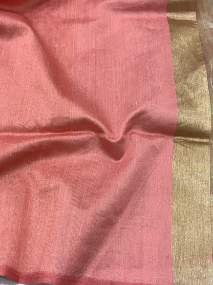 Striped Pure Tissue Banarasi Saree with Multicolor Jamdani Boota