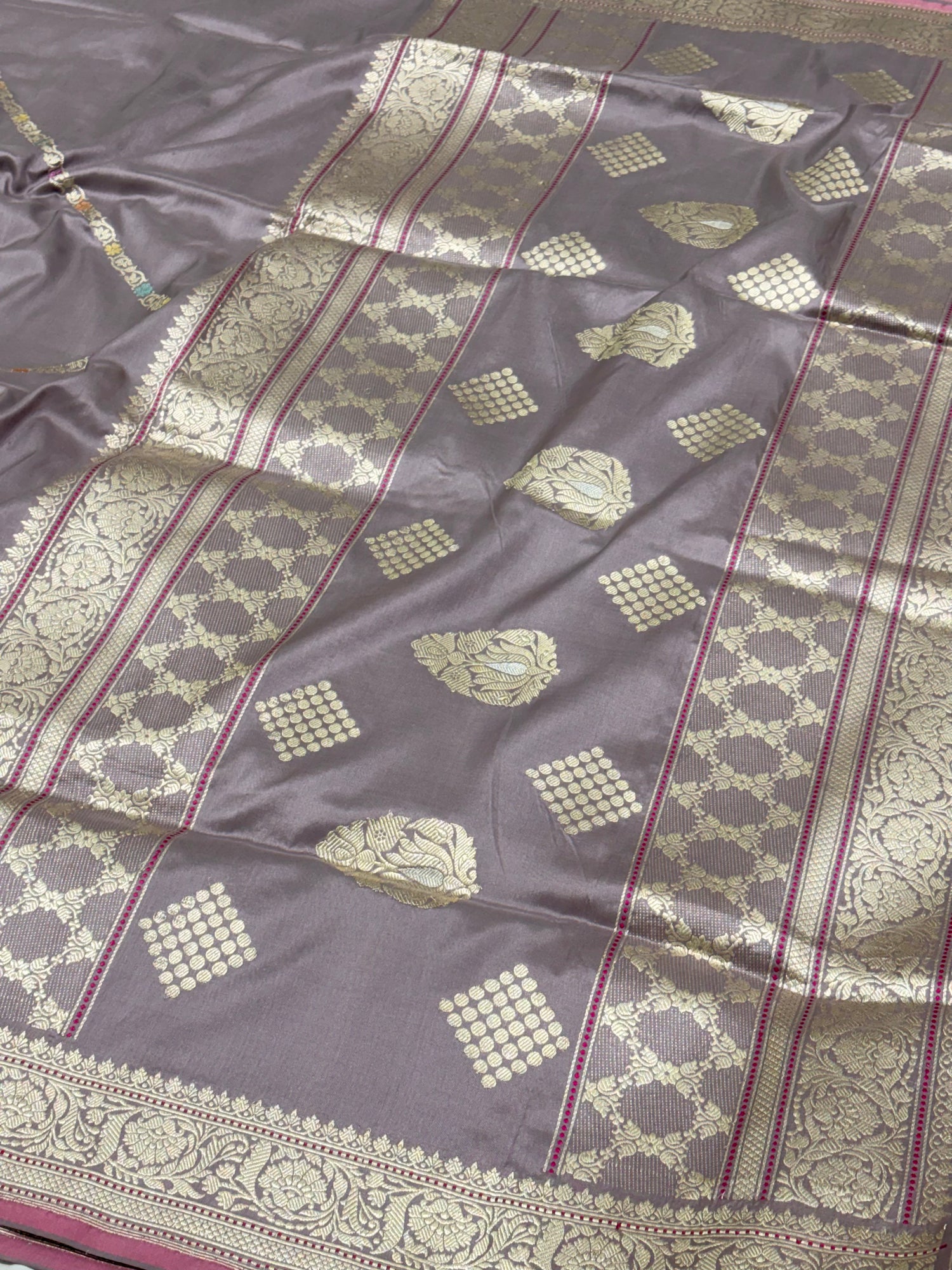 Modern Pure Katan Silk Designer Banarasi Saree with Kadhwa Boota Pallu