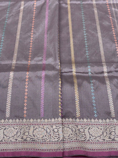 Modern Pure Katan Silk Designer Banarasi Saree with Kadhwa Boota Pallu
