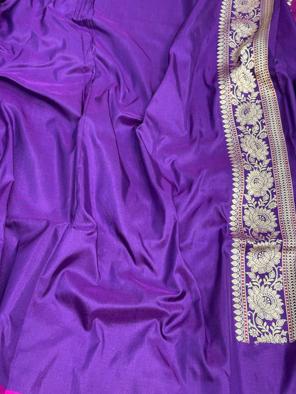 Pure Katan Silk Handwoven Rangkat Banarasi Saree