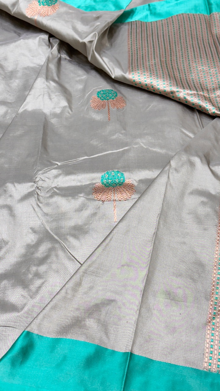 Raw Mango Banarasi Silk Handwoven Saree