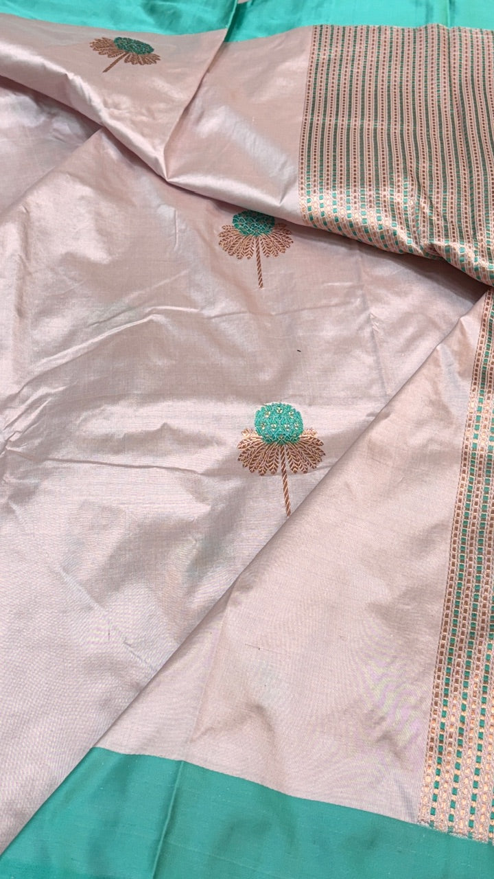 Raw Mango Banarasi Silk Handwoven Saree
