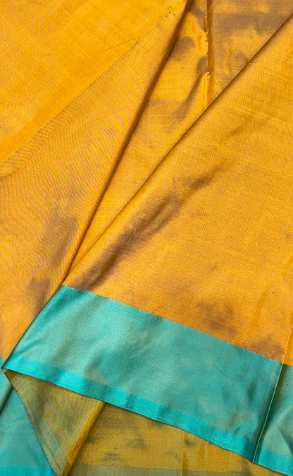 yellow Mango Banarasi Silk Handwoven Saree
