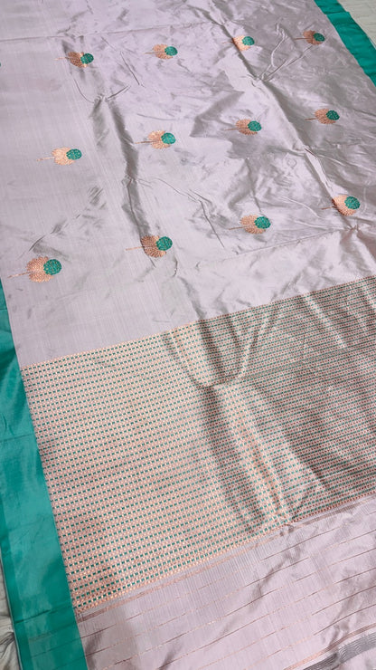 Raw Mango Banarasi Silk Handwoven Saree