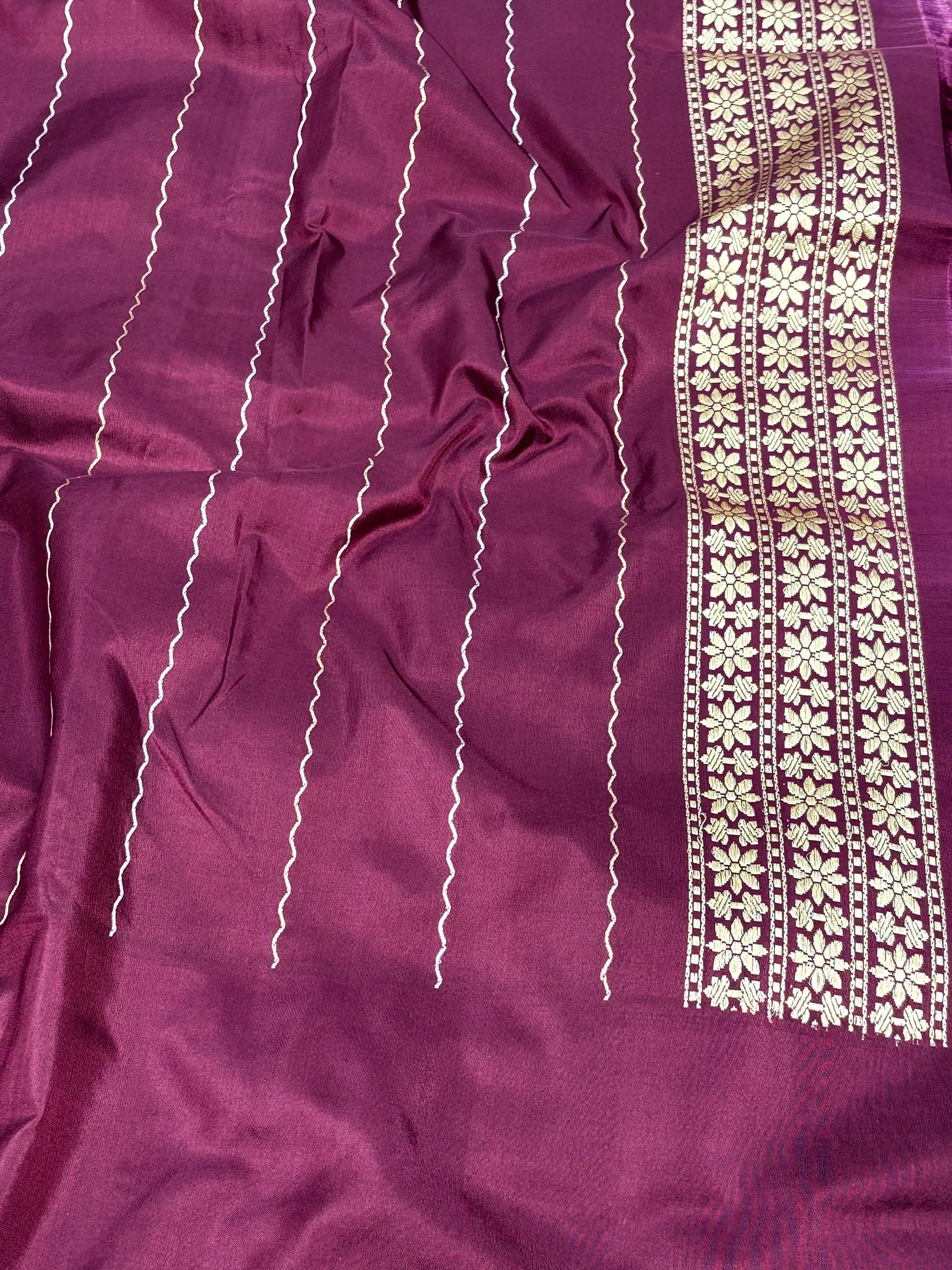 Baby Pink Pure Katan Silk Handwoven Banarasi Saree with Meenakari Work