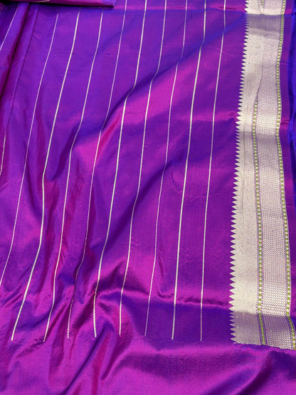Designer Banarasi Pure Katan Silk Jaal Weaving Saree