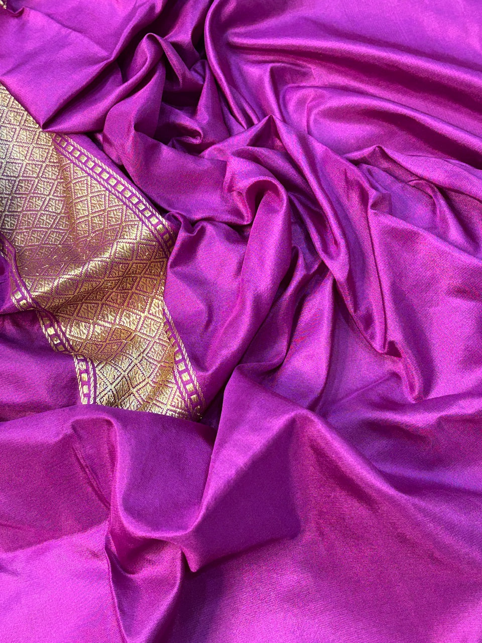 Musterd Yellow Banarasi Katan Tissue Silk Handwoven Saree