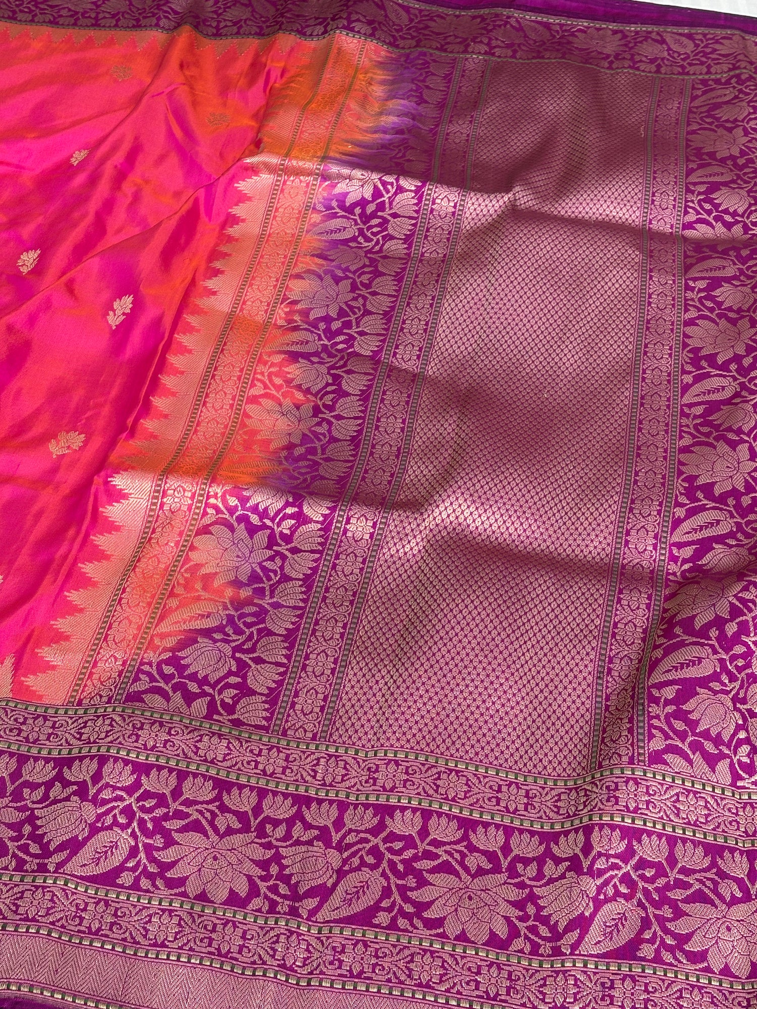 Pink Banarasi Handwoven Pure Katan Silk Iktara Saree