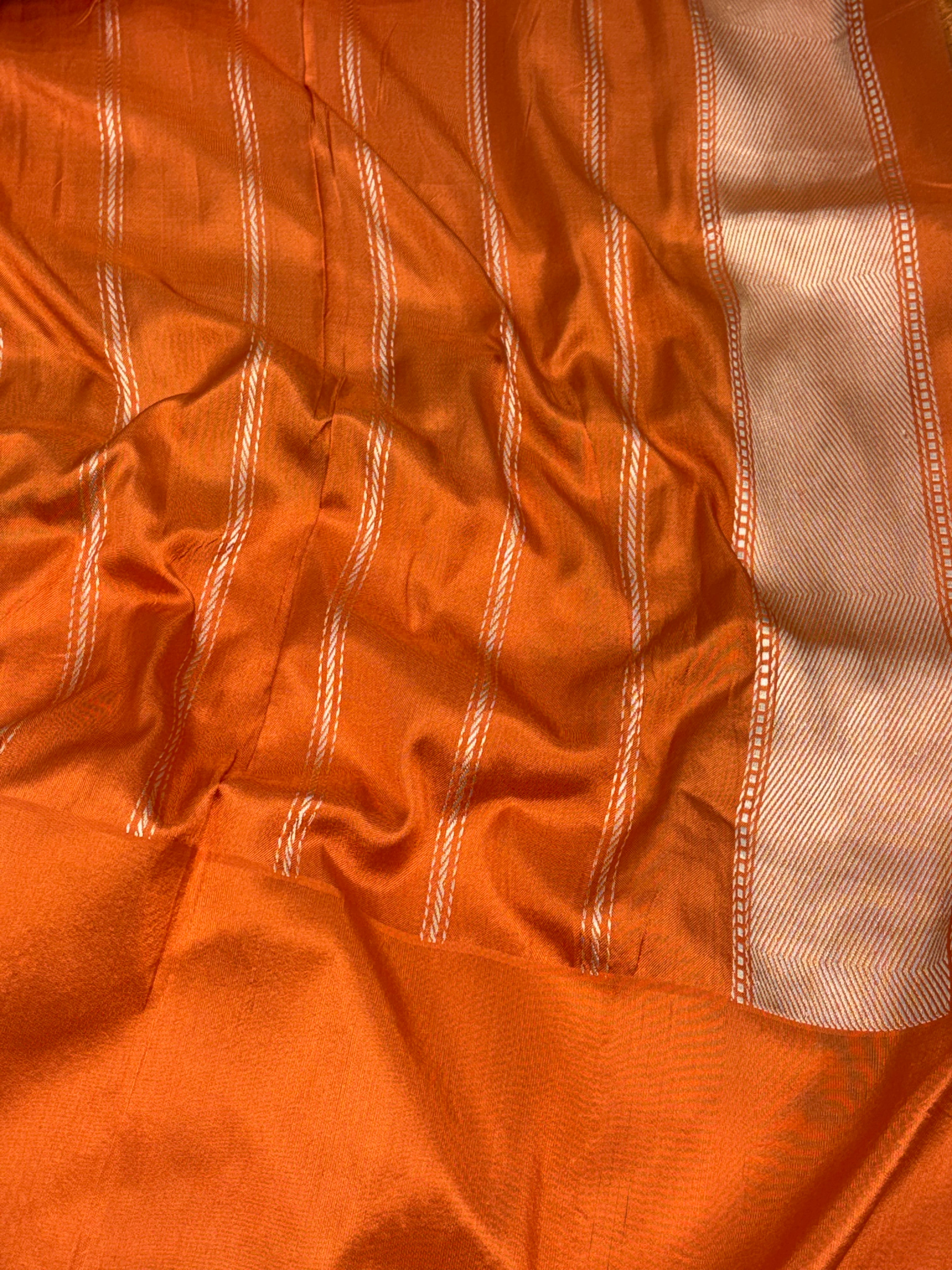Brown Banarasi Handwoven Pure Katan Silk Saree