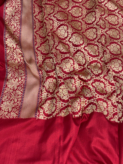 Brown Banarasi Handwoven Pure Katan Silk Iktara Saree